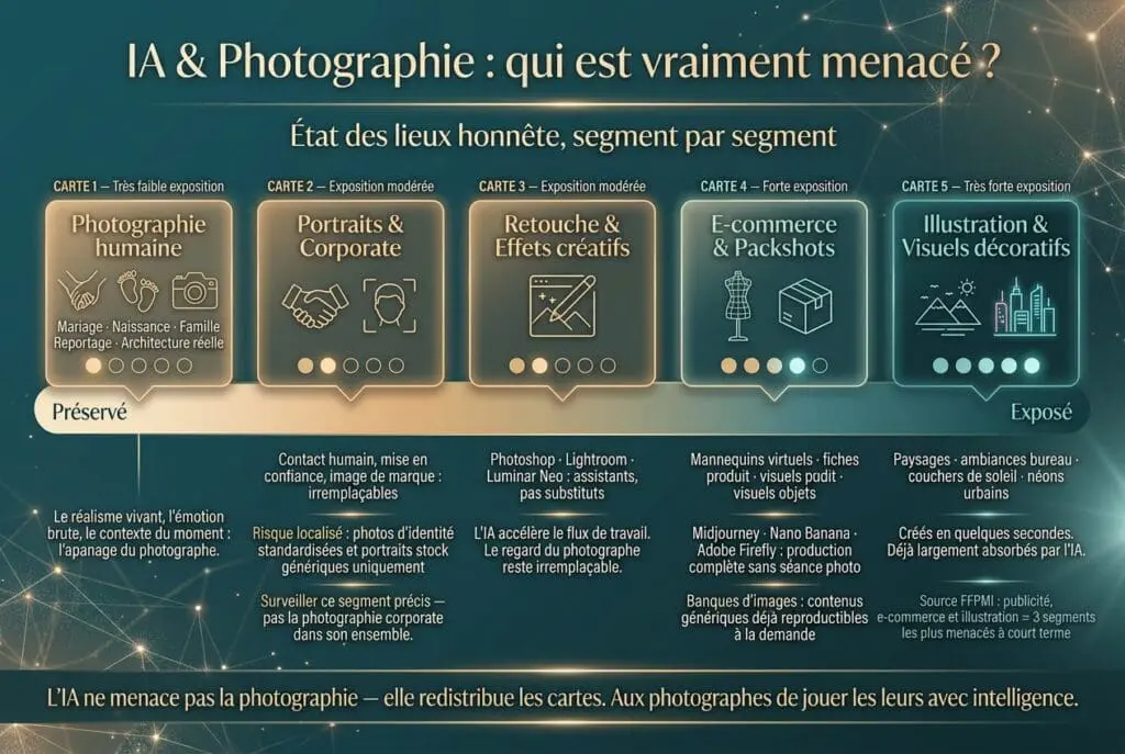 les secteurs menacés en photographie pour l'intelligence artificielle