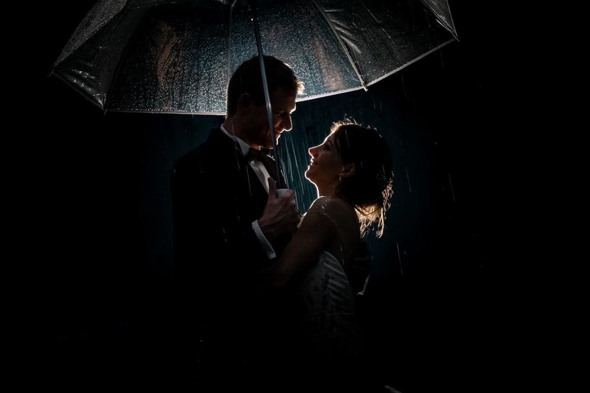photo de couple sous pluie
