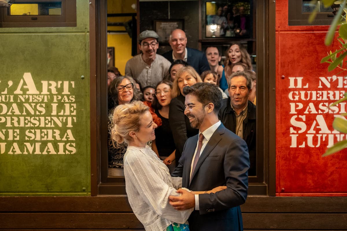 Séance de couple lors d'un mariage franco chilien