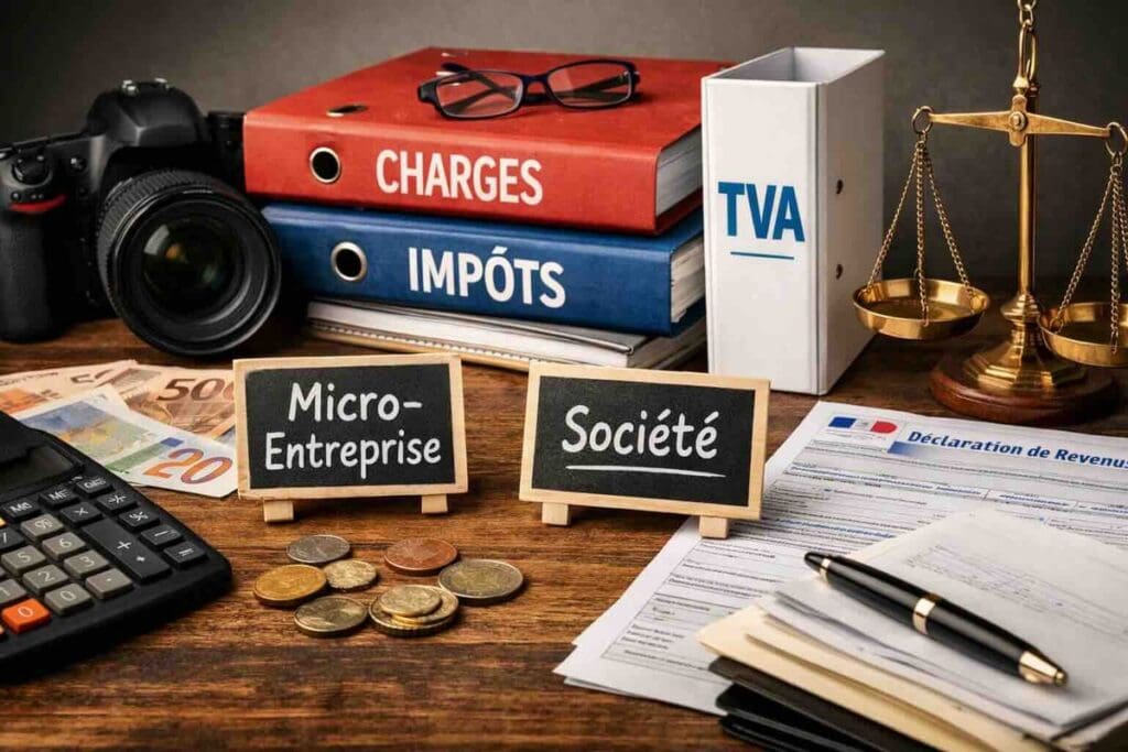 différents statuts de photographes