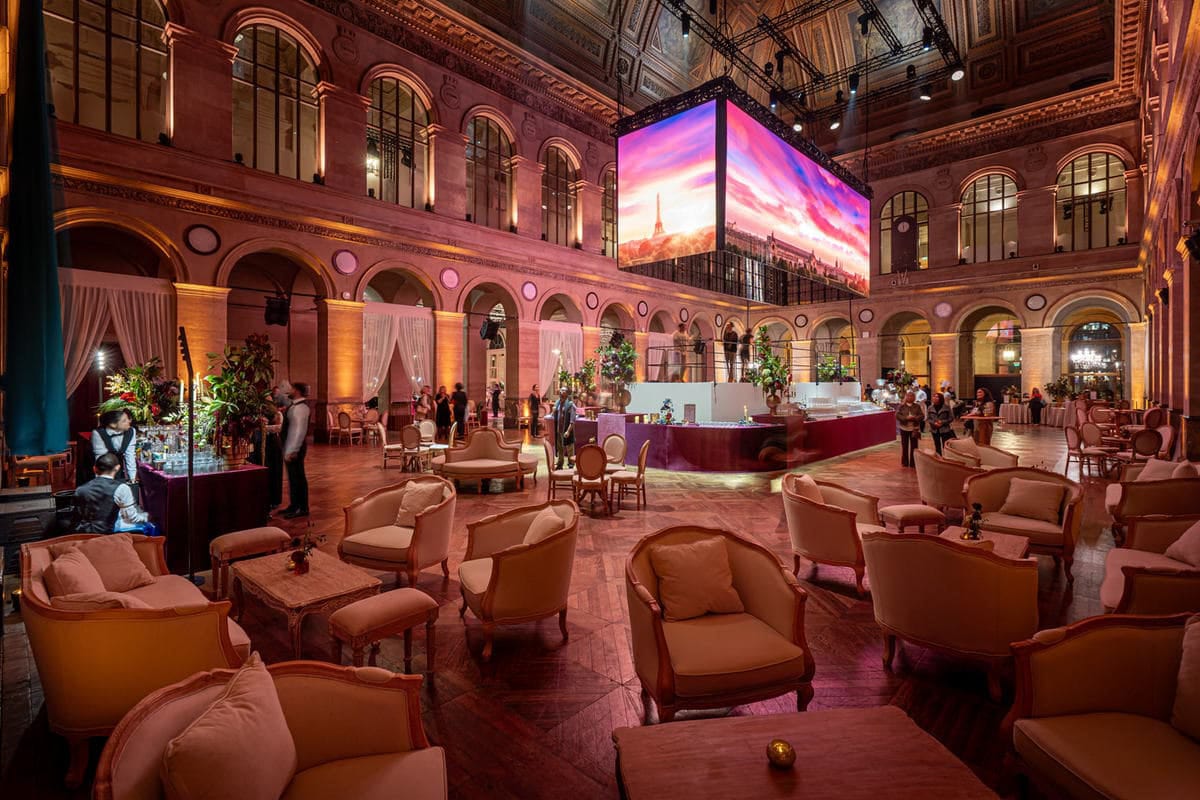 photo d'ambiance lors d'une soirée au palais brongiart pour l'entreprise BCG