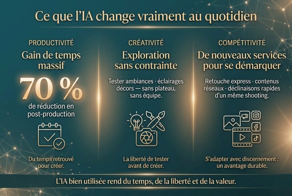 quel est l'impact aujourd'hui de l'IA sur le quotidien des photographes professionnels