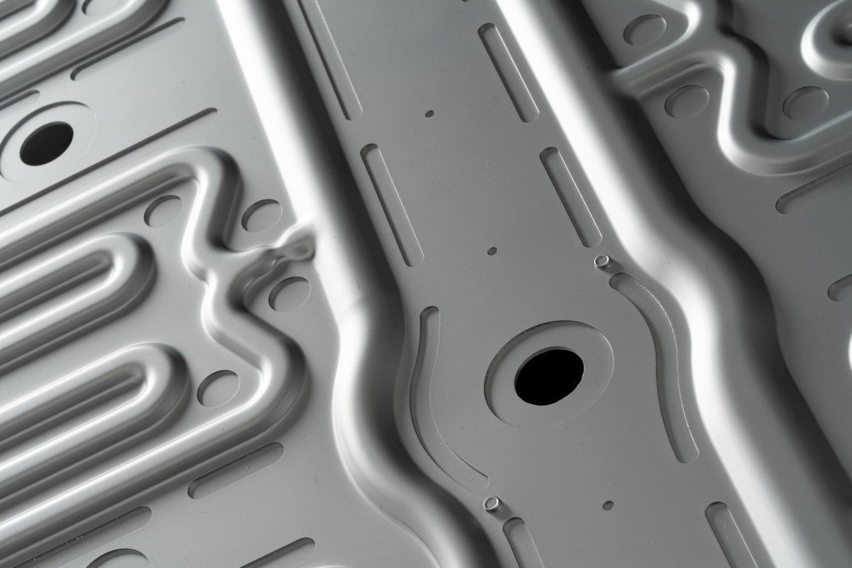 détail d'une plaque de chauffage et refroidissement de véhicule électrique